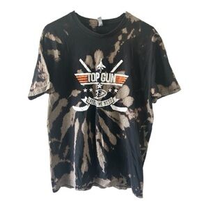 ✈️ Bleach Dyed Top Gun Graphic Tee – Next Level – Large